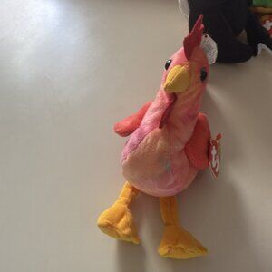1996 Vintage NEW TY Beanie Baby "Strut the Rooster"